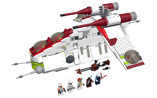 Mecabricks.com | LEGO set 7676-1 Republic Attack Gunship
